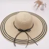 A new summer style of women's straw hat, a Korean version of spring and summer beach outdoor sun protection hat with a large brim and sequin Application Scenario